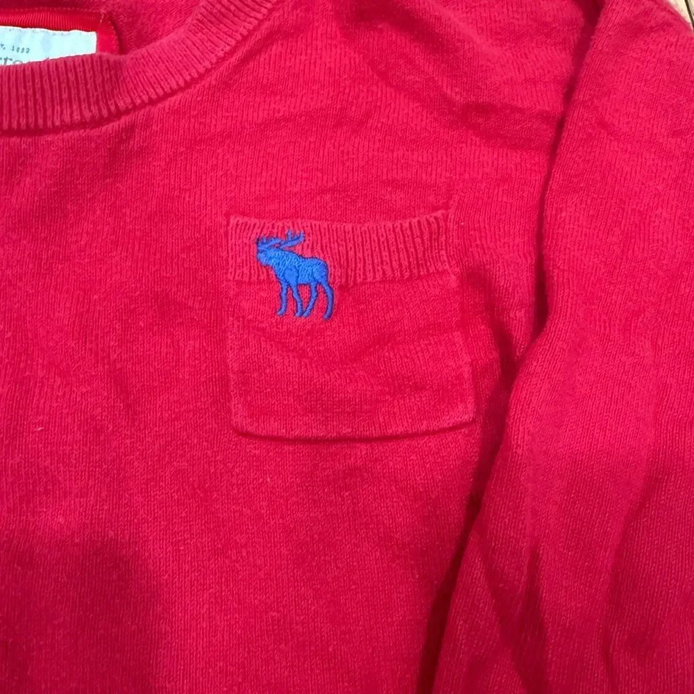 Abercrombie & Fitch Red Cashmere Wool Blend Crewneck Sweater Women’s Size XS